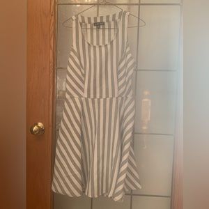 DOUBLE ZERO 100% COTTON STRIPED CUT OUT DRESS 17” PTP